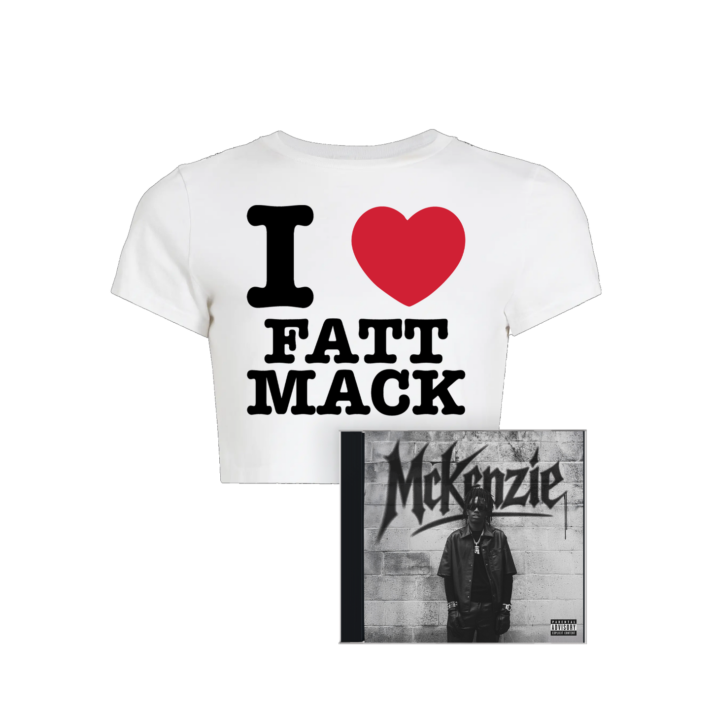 I Love FattMack Baby Tee + McKenzie Signed CD