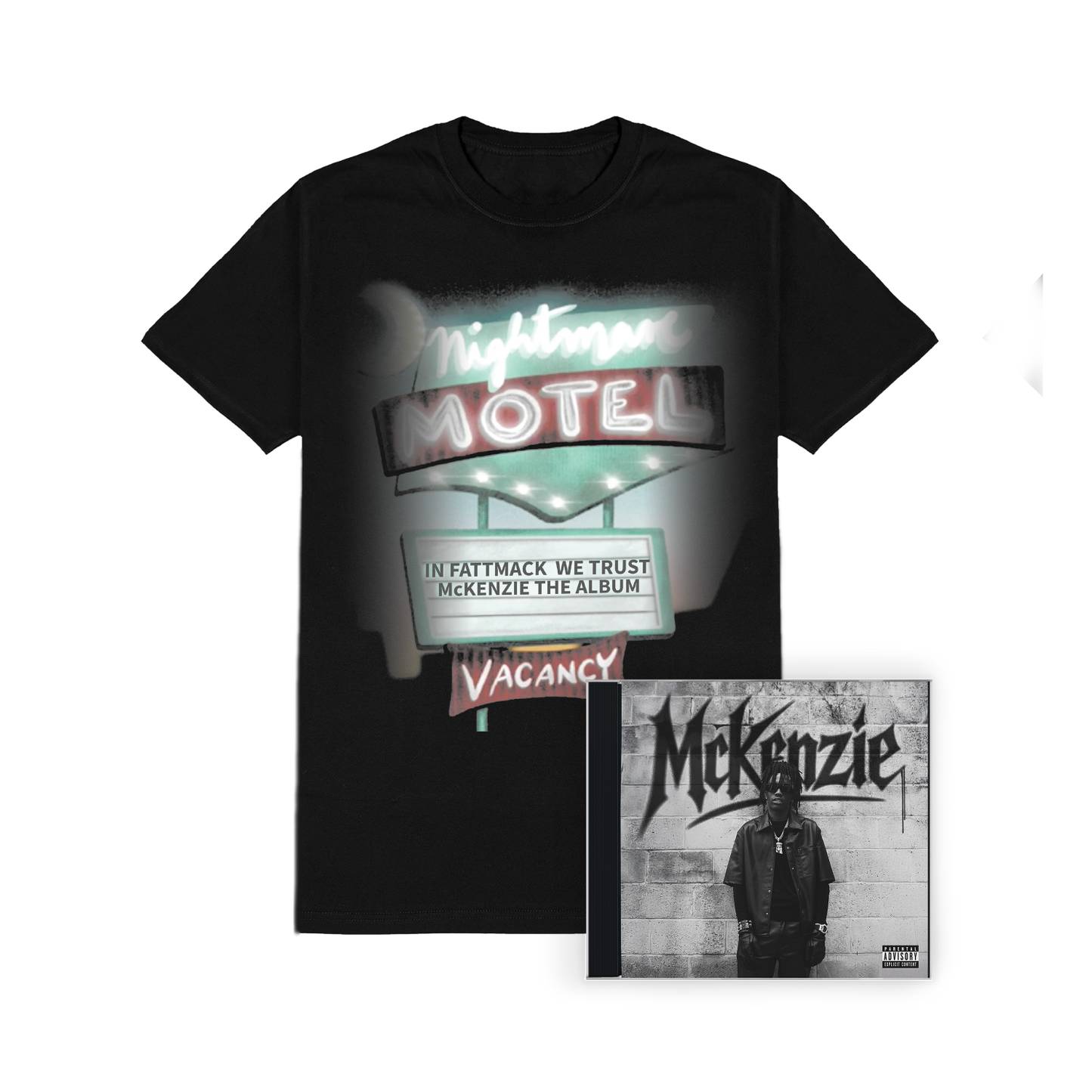 FattMack Motel T-Shirt + McKenzie Signed CD